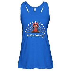 Ice Hockey Thanksgiving Turkey Playing Hockey Gift Ladies Essential Flowy Tank