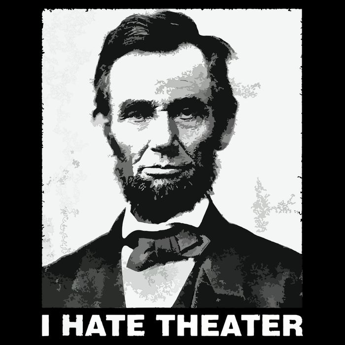 I Hate Theater Abraham Abe Lincoln Funny President Meme Drawstring Bag
