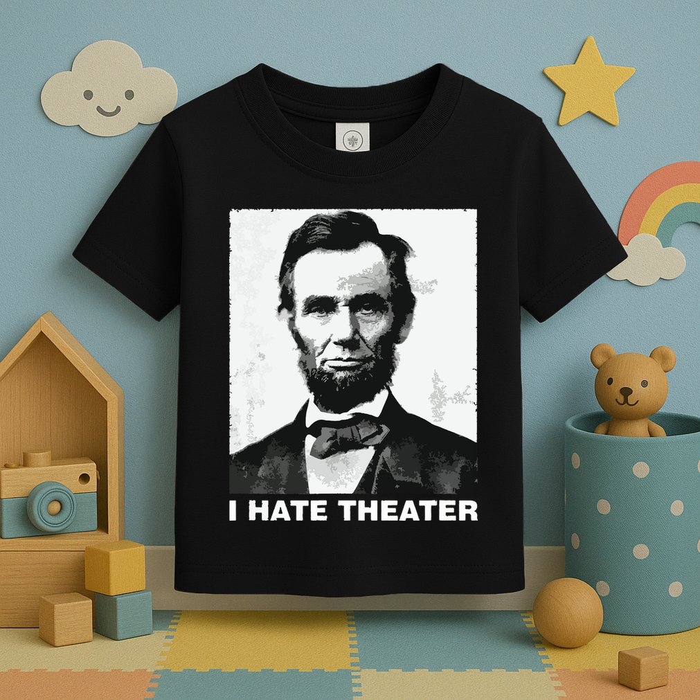 I Hate Theater Abraham Abe Lincoln Funny President Meme Toddler T-Shirt