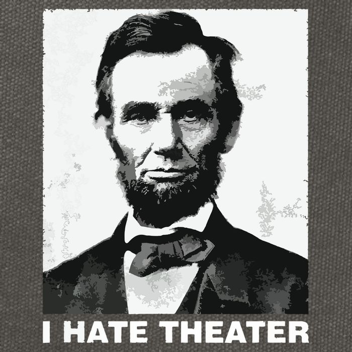 I Hate Theater Abraham Abe Lincoln Funny President Meme Cotton Canvas Backpack
