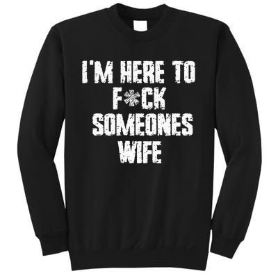 IM Here To Fuck Someones Wife Funny Family Sweatshirt