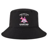 I Have Two Title Auntie Shark And Godmother I Rock Them Both Cool Comfort Performance Bucket Hat