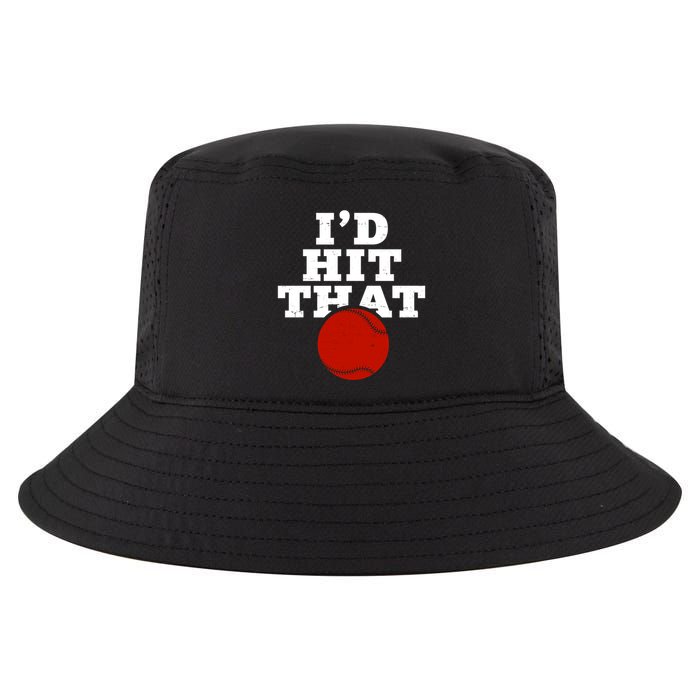 I'd Hit That Baseball Lover Funny Cool Comfort Performance Bucket Hat