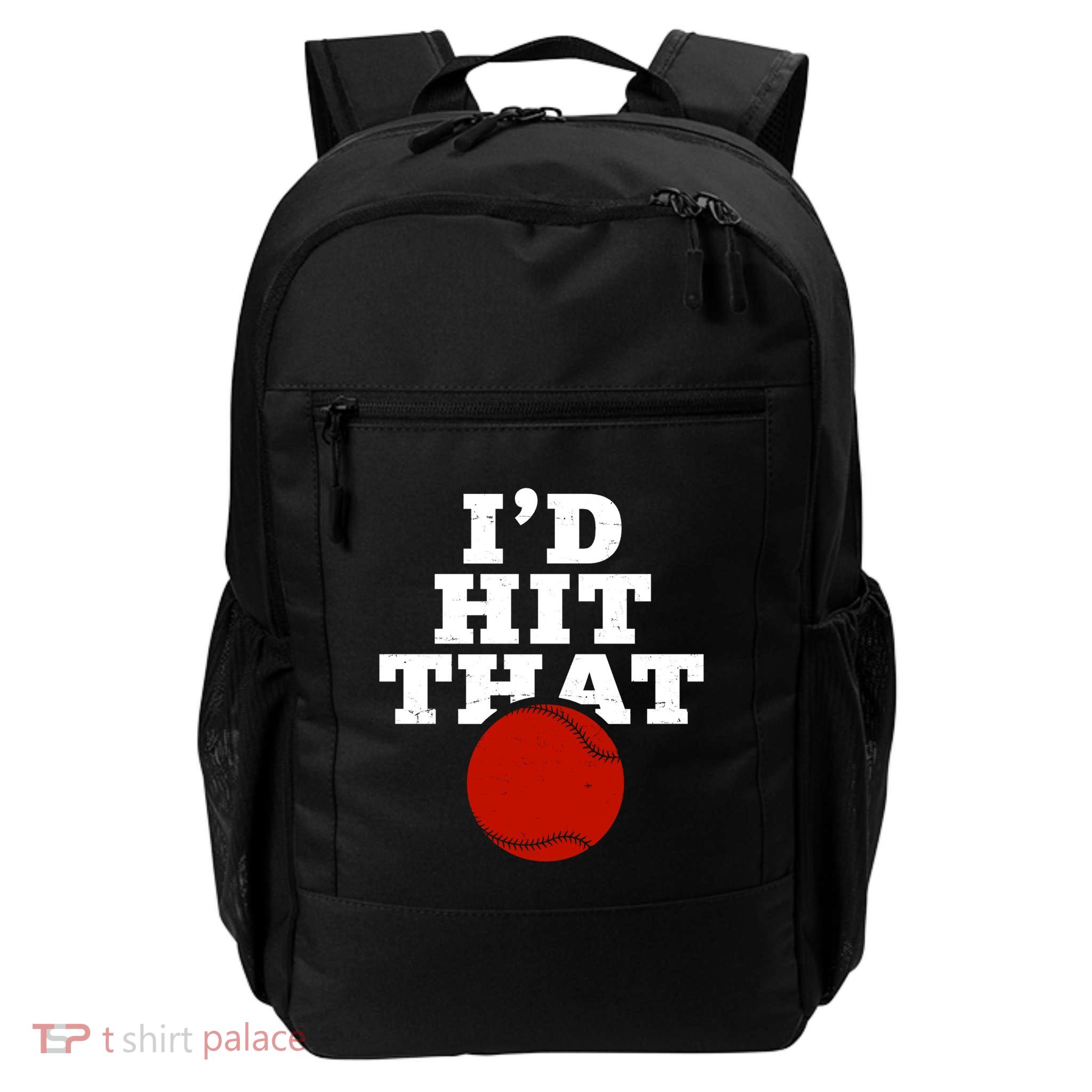 I'd Hit That Baseball Lover Funny Backpack