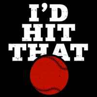 I'd Hit That Baseball Lover Funny 16 in Basic Backpack