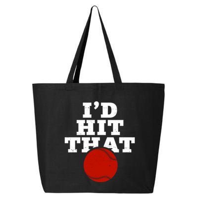I'd Hit That Baseball Lover Funny 25L Jumbo Tote