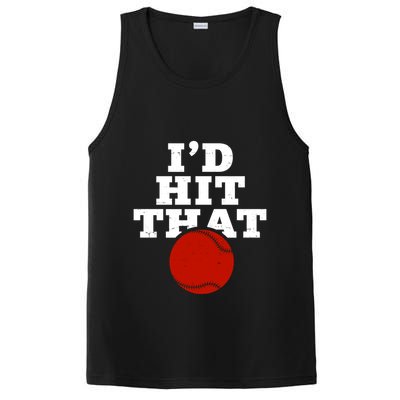 I'd Hit That Baseball Lover Funny PosiCharge Competitor Tank