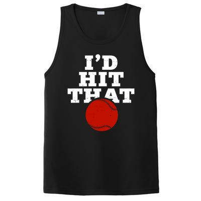 I'd Hit That Baseball Lover Funny PosiCharge Competitor Tank