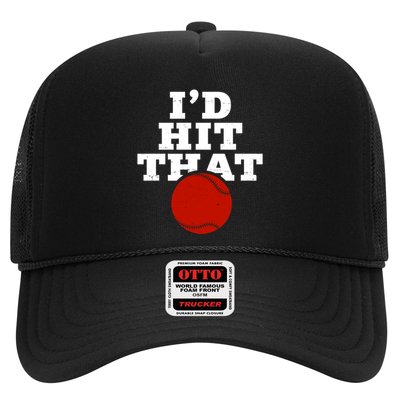 I'd Hit That Baseball Lover Funny Trucker Hat