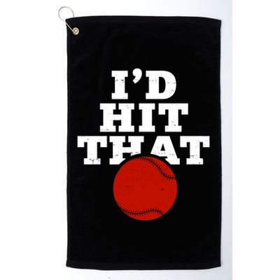 I'd Hit That Baseball Lover Funny Golf Towel
