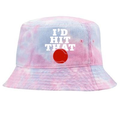 I'd Hit That Baseball Lover Funny Tie-Dyed Bucket Hat