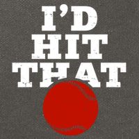 I'd Hit That Baseball Lover Funny Cotton Canvas Backpack