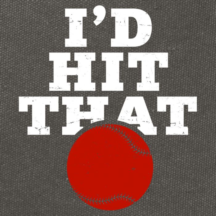 I'd Hit That Baseball Lover Funny Cotton Canvas Backpack