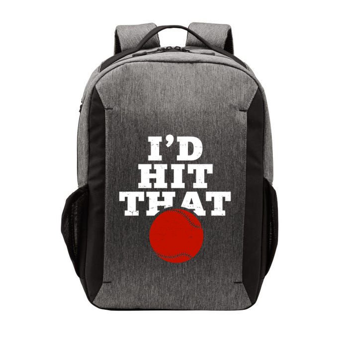 I'd Hit That Baseball Lover Funny Vector Backpack