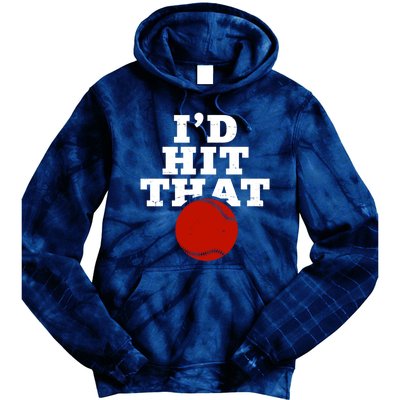 I'd Hit That Baseball Lover Funny Tie Dye Hoodie