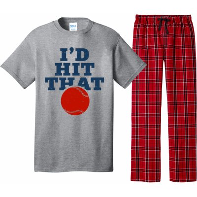 I'd Hit That Baseball Lover Funny Pajama Set