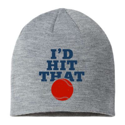 I'd Hit That Baseball Lover Funny Sustainable Beanie