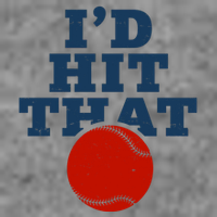 I'd Hit That Baseball Lover Funny Cropped Pullover Crew