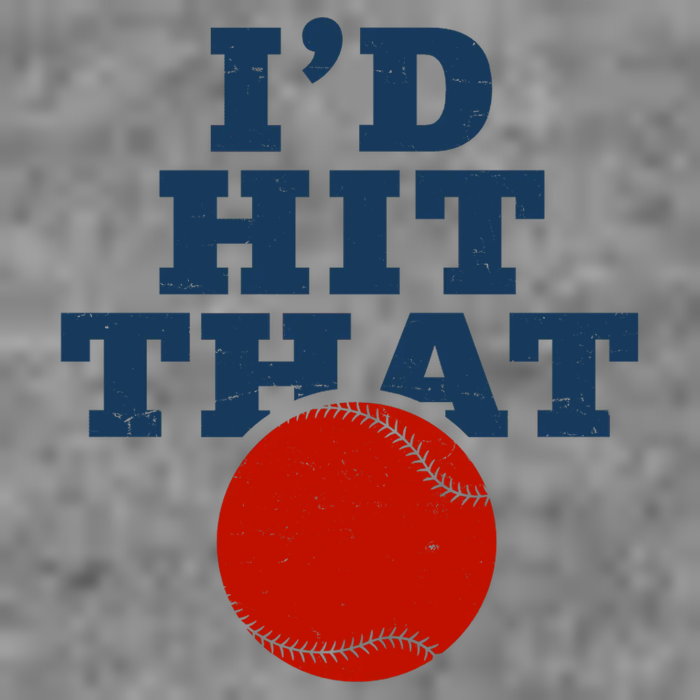 I'd Hit That Baseball Lover Funny Cropped Pullover Crew