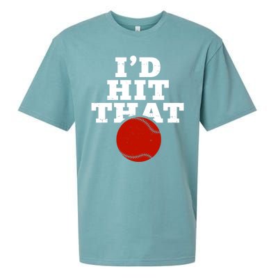 I'd Hit That Baseball Lover Funny Sueded Cloud Jersey T-Shirt