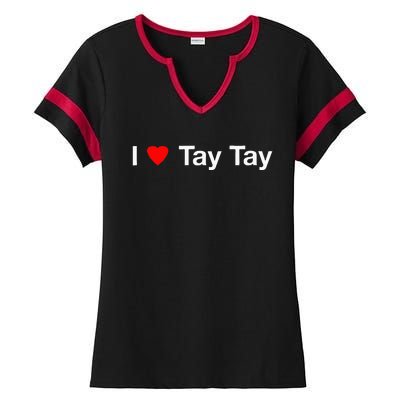 I Heart Tay Tay Ladies Halftime Notch Neck Tee