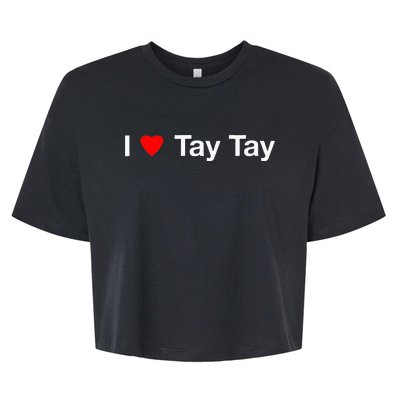 I Heart Tay Tay Bella+Canvas Jersey Crop Tee