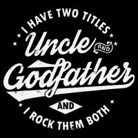 I Have Two Titles Uncle and Godfather and I Rock Them Both Drawstring Bag