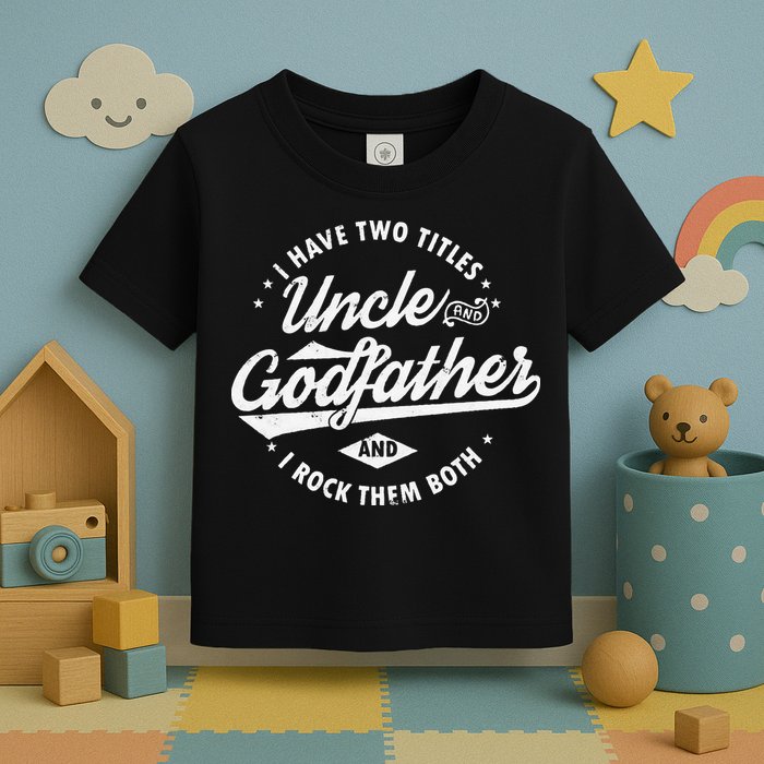 I Have Two Titles Uncle and Godfather and I Rock Them Both Toddler T-Shirt