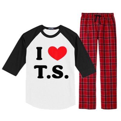 I Heart TS Raglan Sleeve Pajama Set