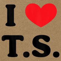 I Heart TS Cotton Canvas Backpack