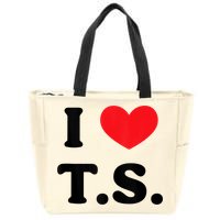 I Heart TS Zip Tote Bag