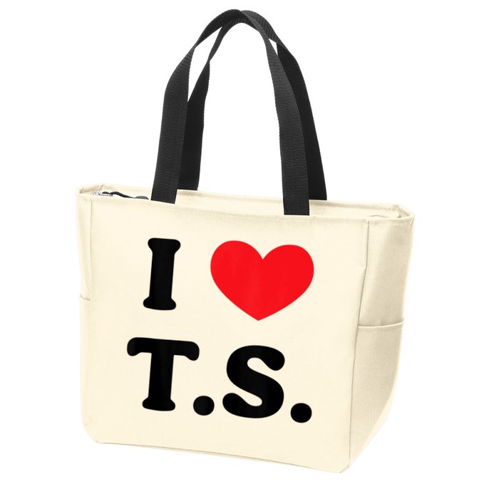 I Heart TS Zip Tote Bag