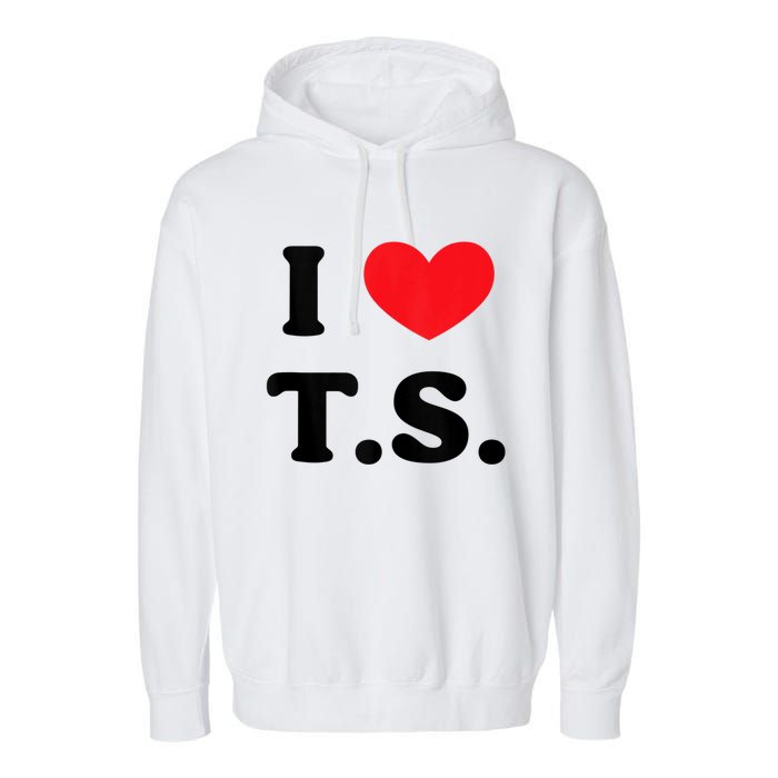 I Heart TS Garment-Dyed Fleece Hoodie