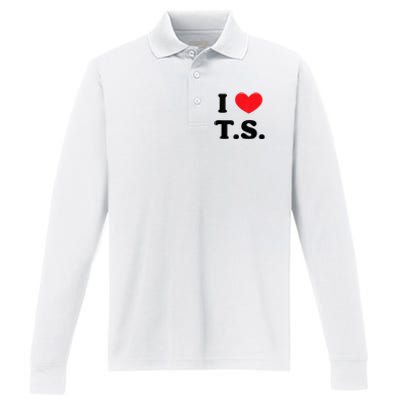 I Heart TS Performance Long Sleeve Polo