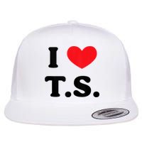 I Heart TS Flat Bill Trucker Hat