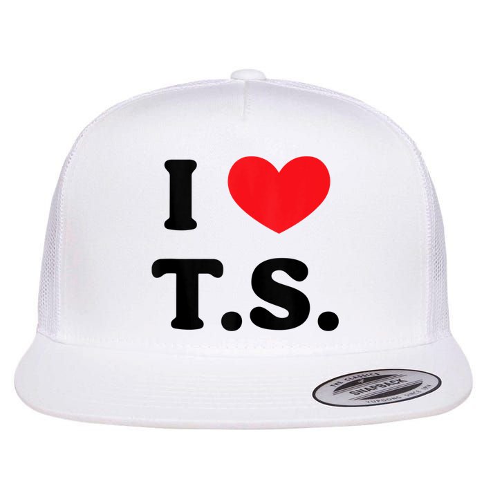 I Heart TS Flat Bill Trucker Hat