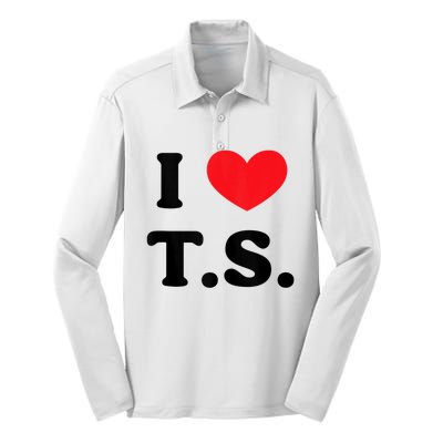 I Heart TS Silk Touch Performance Long Sleeve Polo