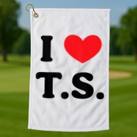 I Heart TS Golf Towel
