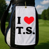I Heart TS Golf Towel