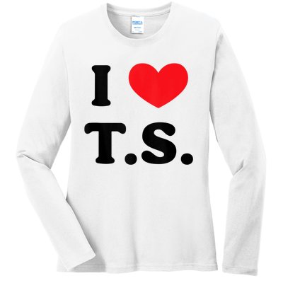 I Heart TS Ladies Long Sleeve Shirt