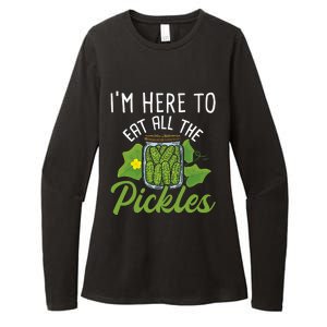 IM Here To Eat All The Pickles Pickle Cucumber Vegetarian Womens CVC Long Sleeve Shirt