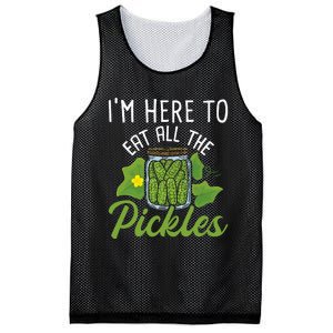 IM Here To Eat All The Pickles Pickle Cucumber Vegetarian Mesh Reversible Basketball Jersey Tank