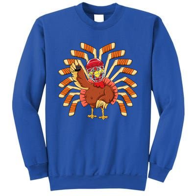 Ice Hockey Thanksgiving Turkey Playing Hockey Meaningful Gift Sweatshirt