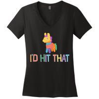 I'd Hit That Pinata Funny Women's V-Neck T-Shirt