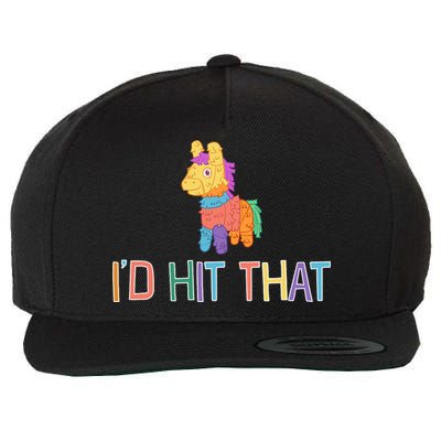 I'd Hit That Pinata Funny Wool Snapback Cap