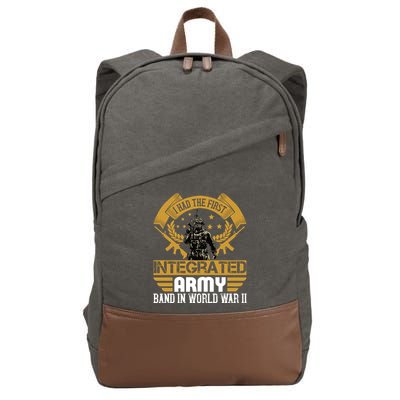 I Had The First Integrated Army Band In World War II Cotton Canvas Backpack