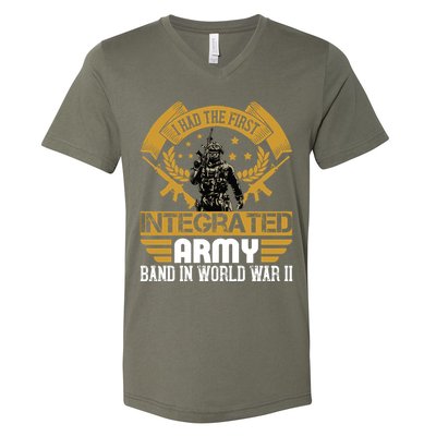 I Had The First Integrated Army Band In World War II V-Neck T-Shirt