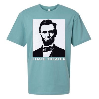 I Hate Theater Abraham Abe Lincoln Funny President Meme Sueded Cloud Jersey T-Shirt