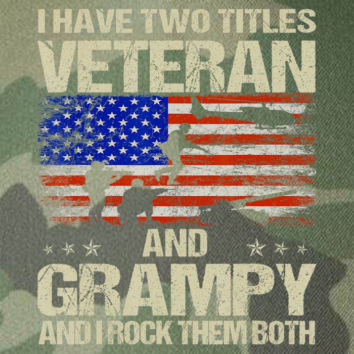I Have Two Titles Veteran And Grampy And I Rock Them Both Legacy Tie Dye Trucker Hat