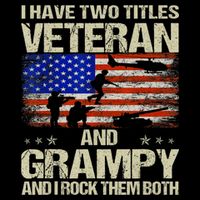 I Have Two Titles Veteran And Grampy And I Rock Them Both 16 in Basic Backpack